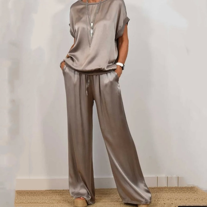 Conjunto de dos piezas holgado para mujer