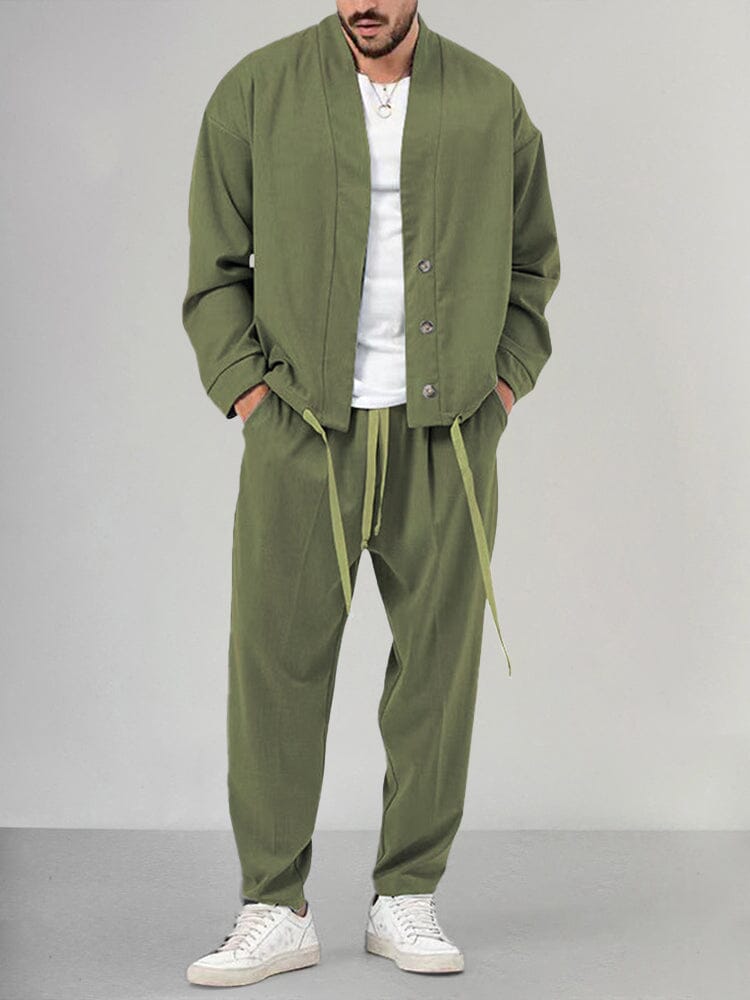Conjunto de dos piezas para hombre con corte relajado y pantalón