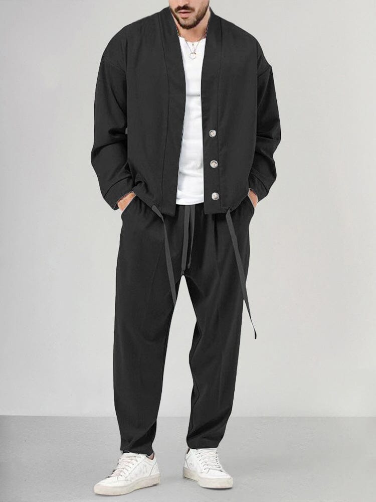 Conjunto de dos piezas para hombre con corte relajado y pantalón