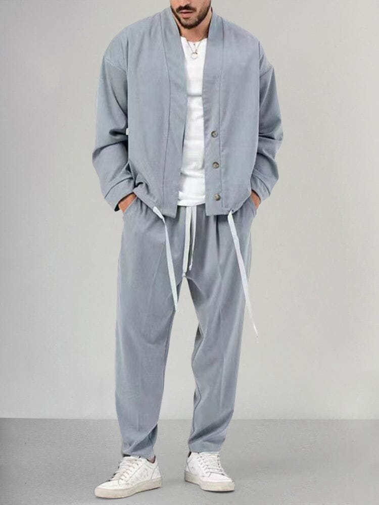Conjunto de dos piezas para hombre con corte relajado y pantalón