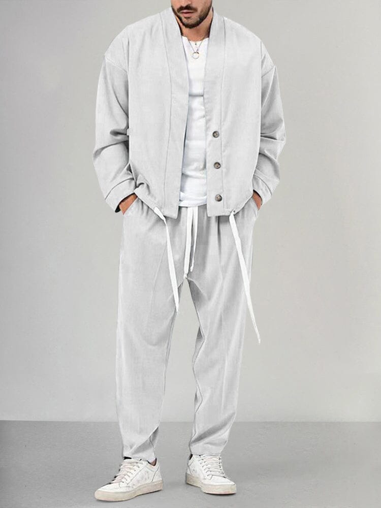 Conjunto de dos piezas para hombre con corte relajado y pantalón