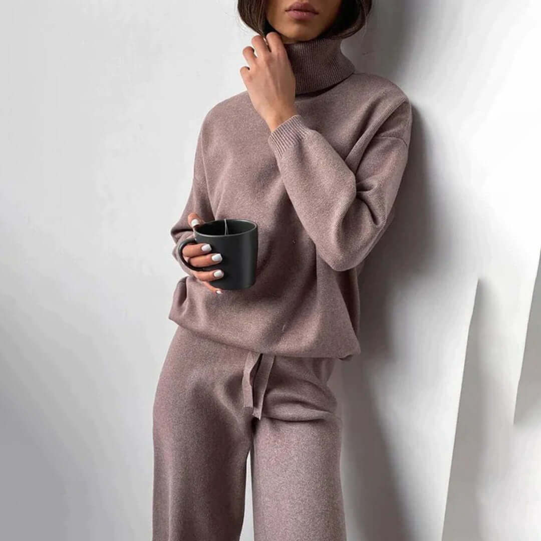 Conjunto de jersey y pantalón para mujer