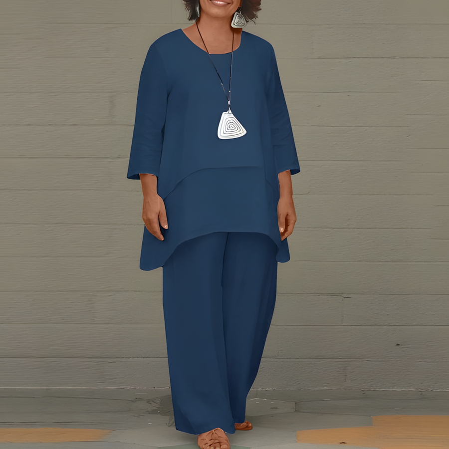 Conjunto de lino a capas para mujer