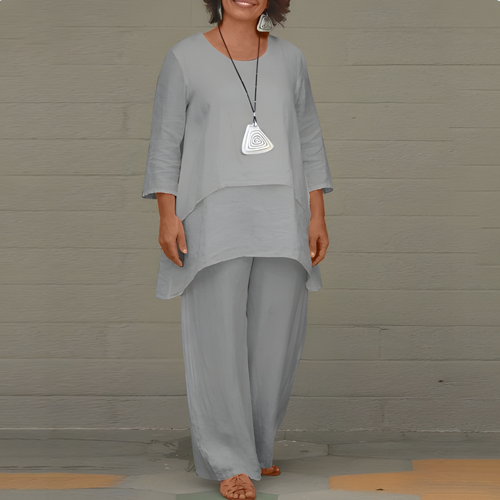 Conjunto de lino a capas para mujer