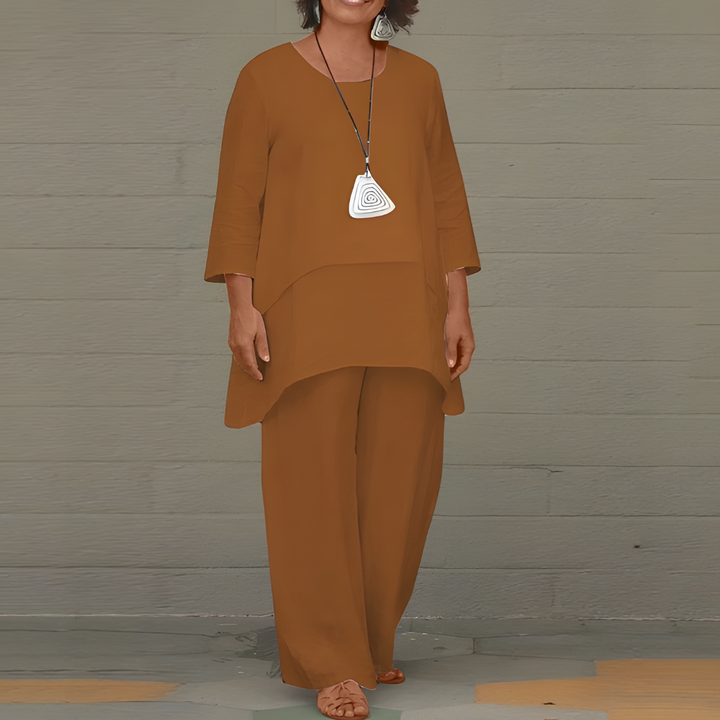 Conjunto de lino a capas para mujer