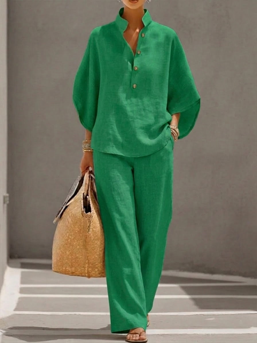 Conjunto de ropa de descanso para mujer con cuello alto