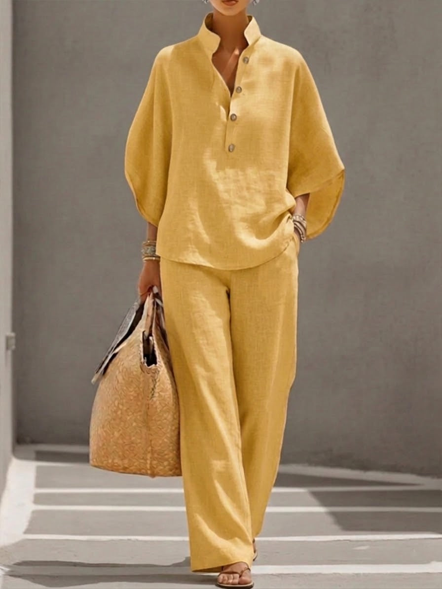 Conjunto de ropa de descanso para mujer con cuello alto