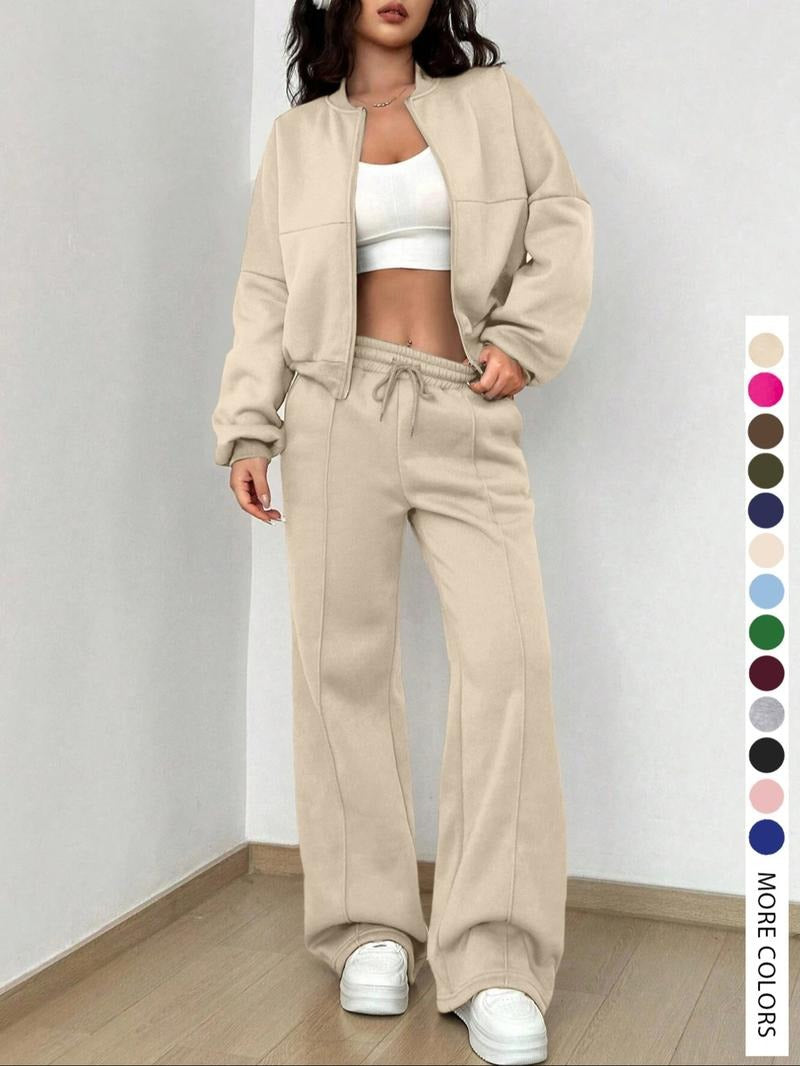 Conjunto de ropa de estar por casa de felpa de lujo para mujer
