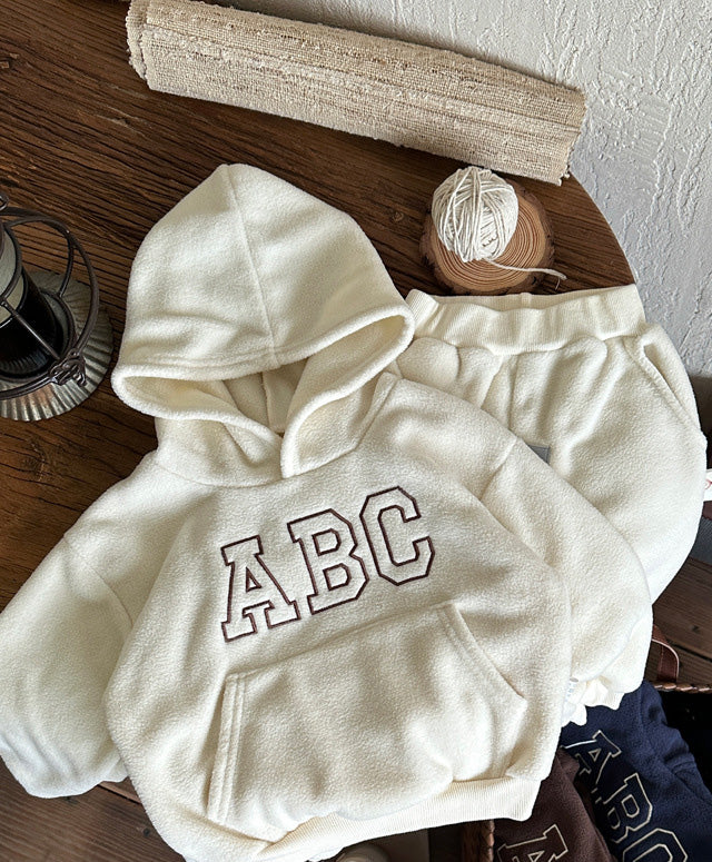 Conjunto de ropa de invierno para niños con forro de pelo