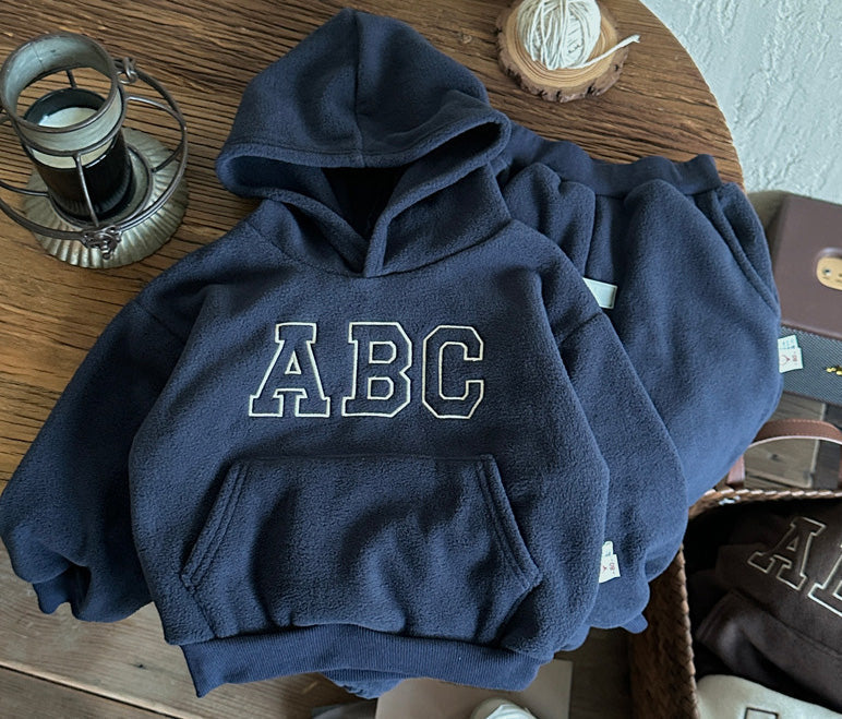 Conjunto de ropa de invierno para niños con forro de pelo