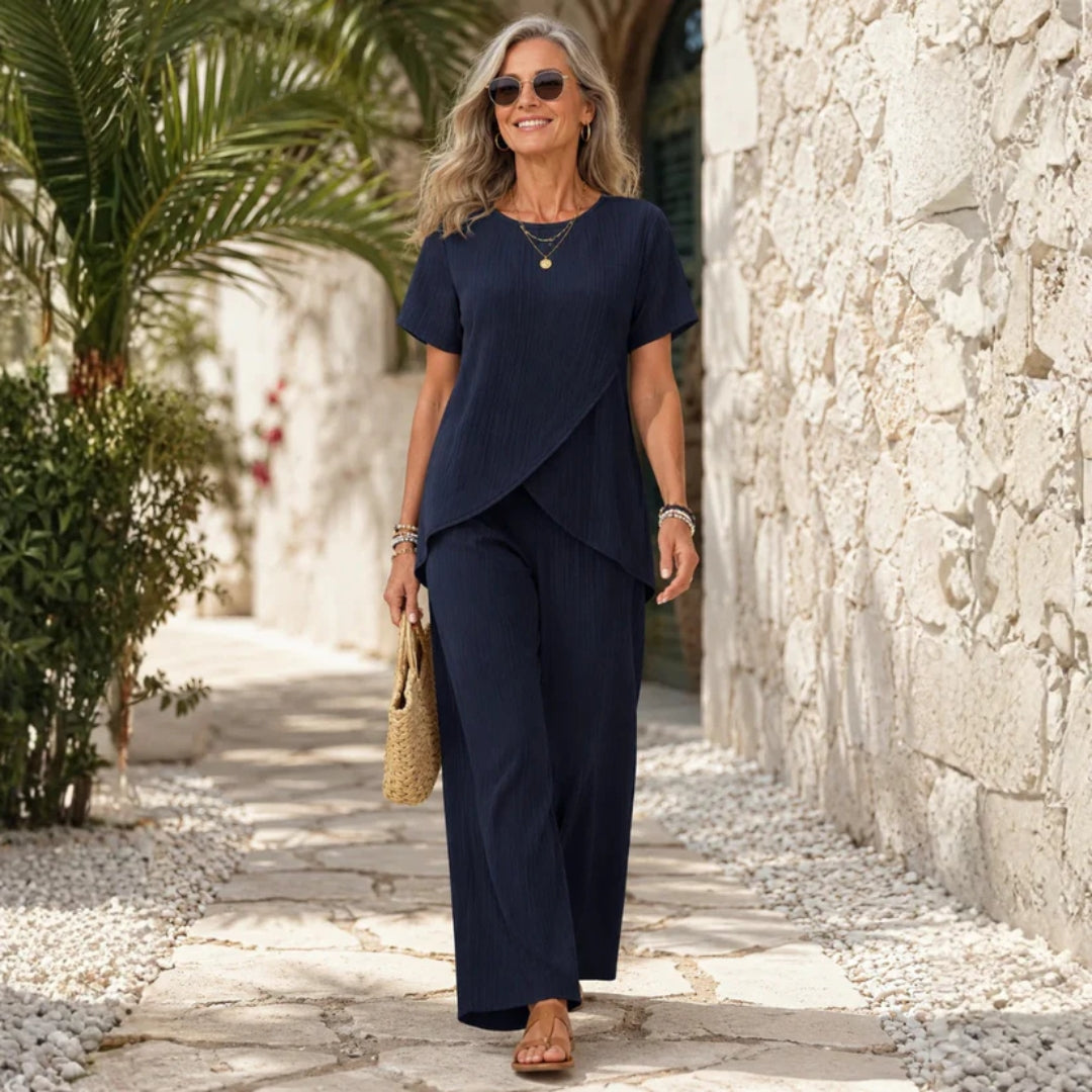 Conjunto de verano de dos piezas elegante y cómodo