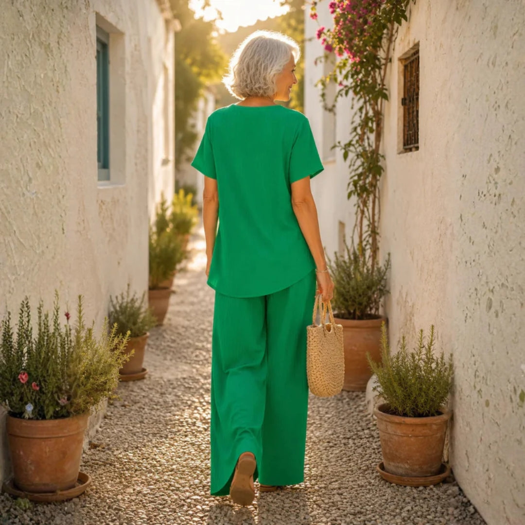 Conjunto de verano de dos piezas elegante y cómodo