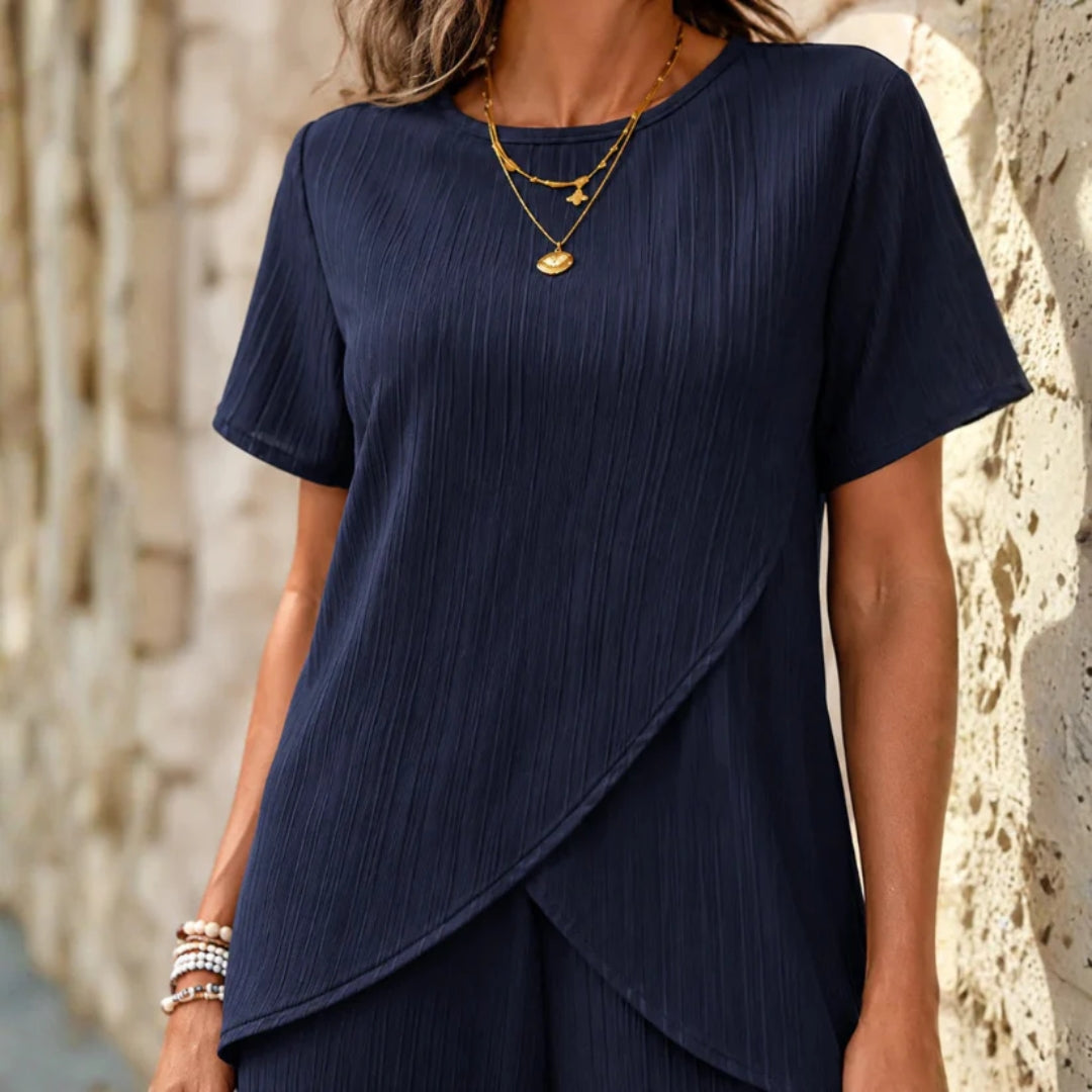 Conjunto de verano de dos piezas elegante y cómodo