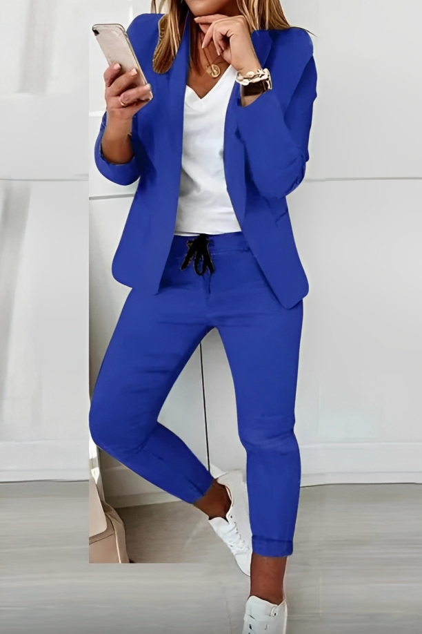 Conjunto elegante de blazer de 2 piezas para mujer - Comodidad y clase
