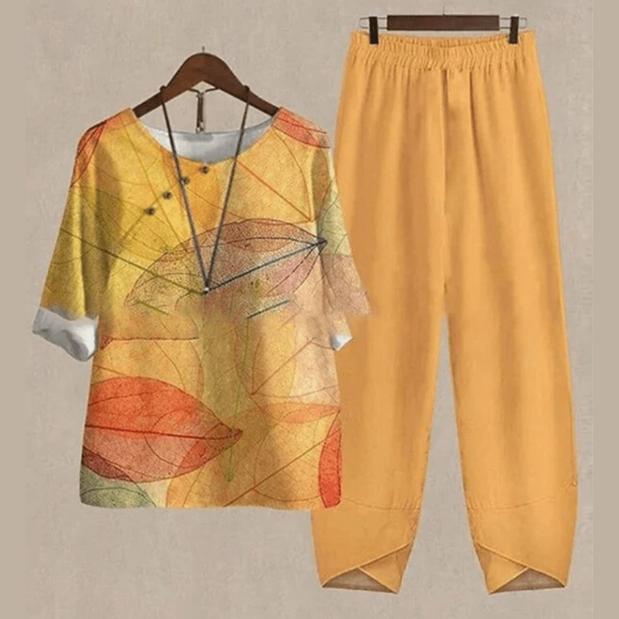 Conjunto elegante para mujer: blusa y pantalón