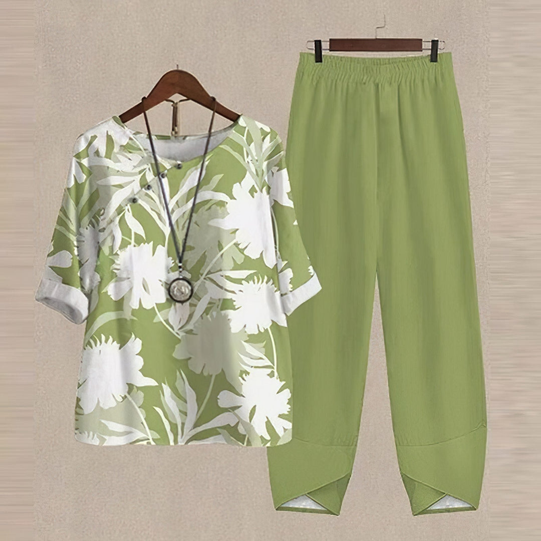 Conjunto elegante para mujer: blusa y pantalón