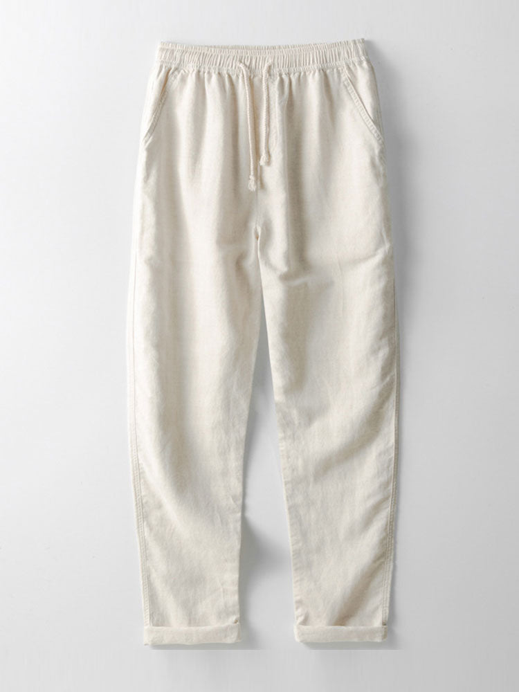 Conjunto ligero de verano para hombre con camisa de manga corta con cuello Mao y pantalón
