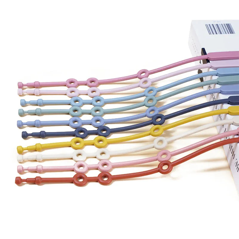 Correas sujetajuguetes de silicona ajustables para un juego seguro