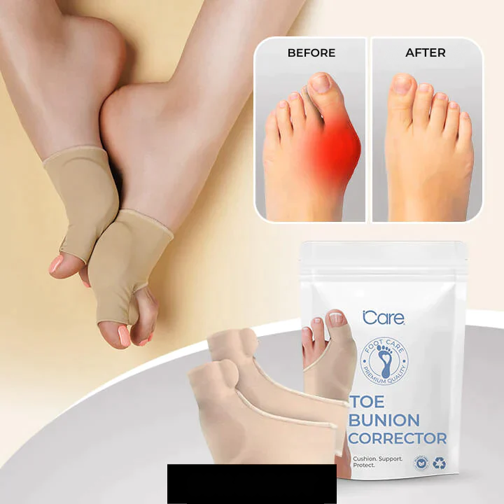 Corrector de dedos para hallux valgus con alivio de presión al caminar