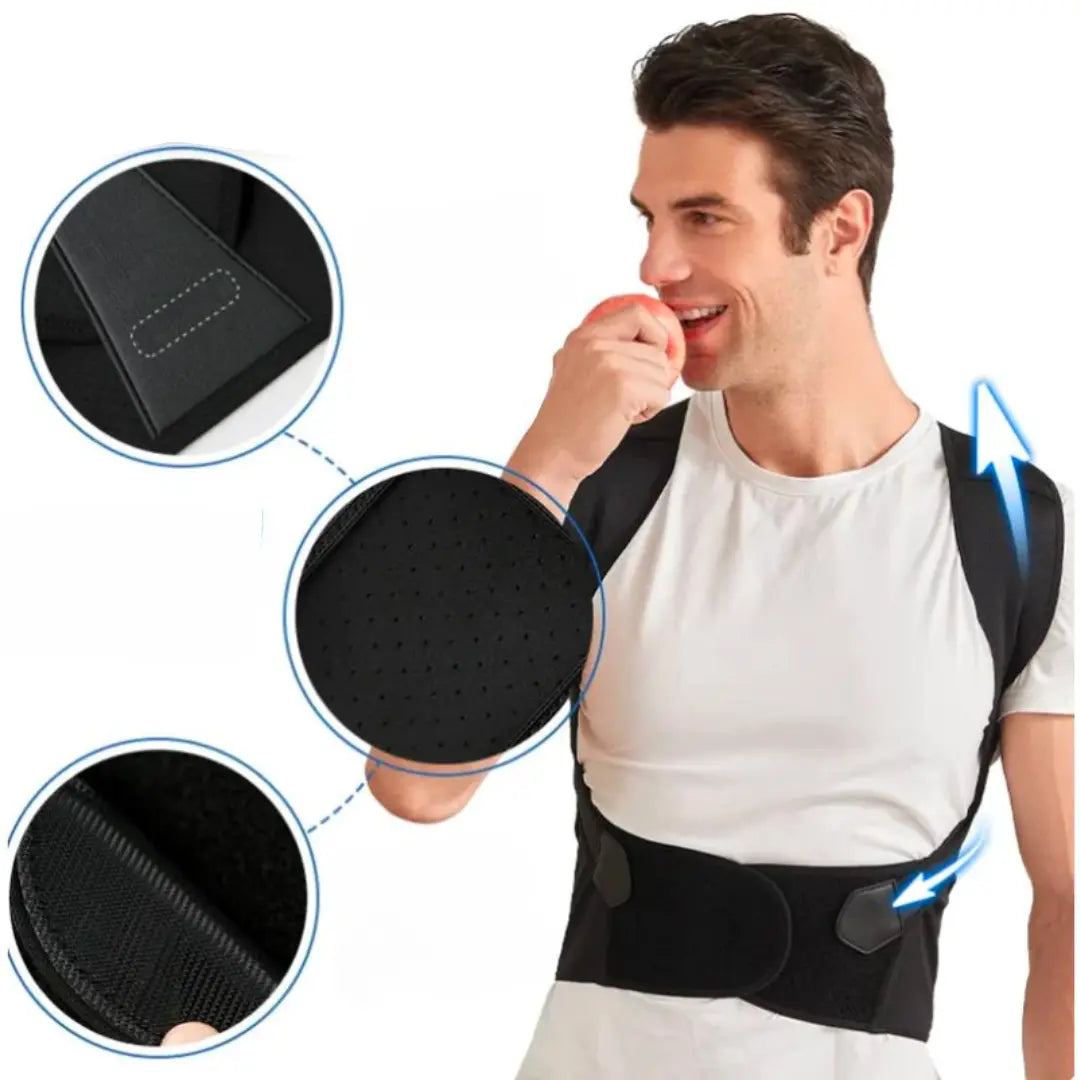 Corrector de postura ergonómico y ajustable