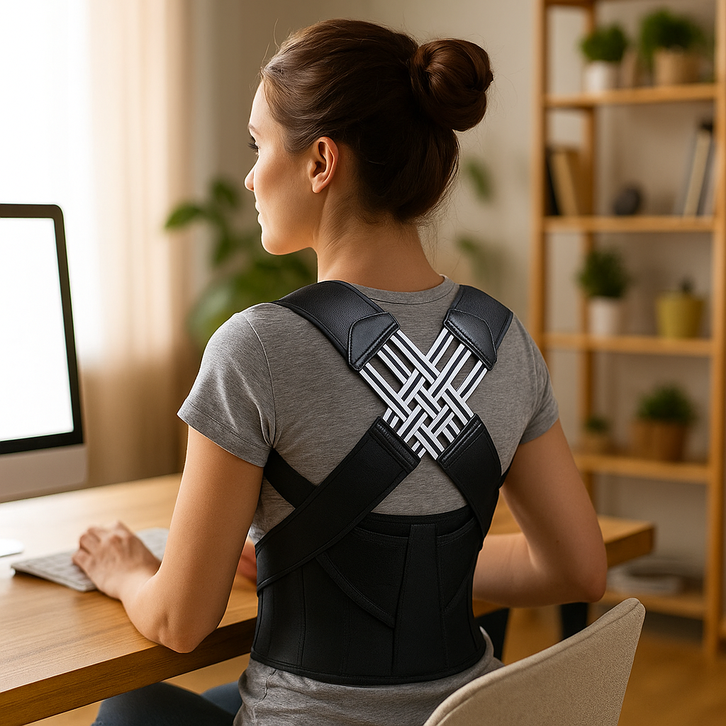 Corrector de postura ergonómico y ajustable