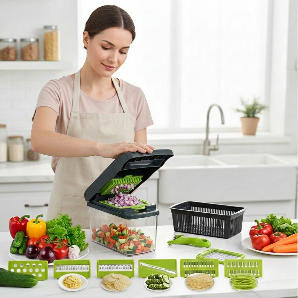 Cortador de verduras y espiralizador 4 en 1