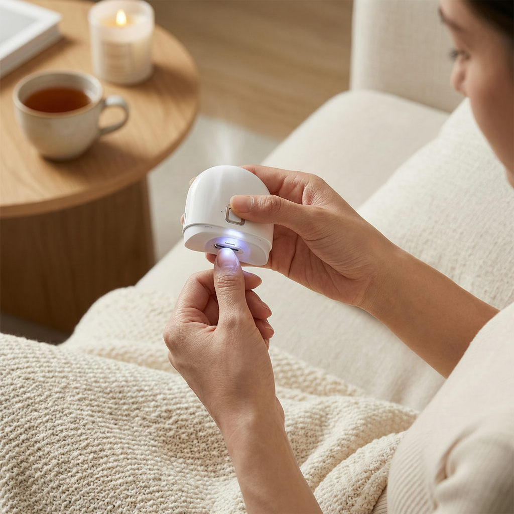 Cortaúñas eléctrico recargable con luz LED