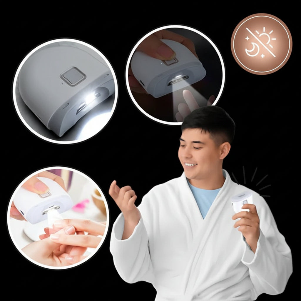 Cortaúñas eléctrico recargable con luz LED
