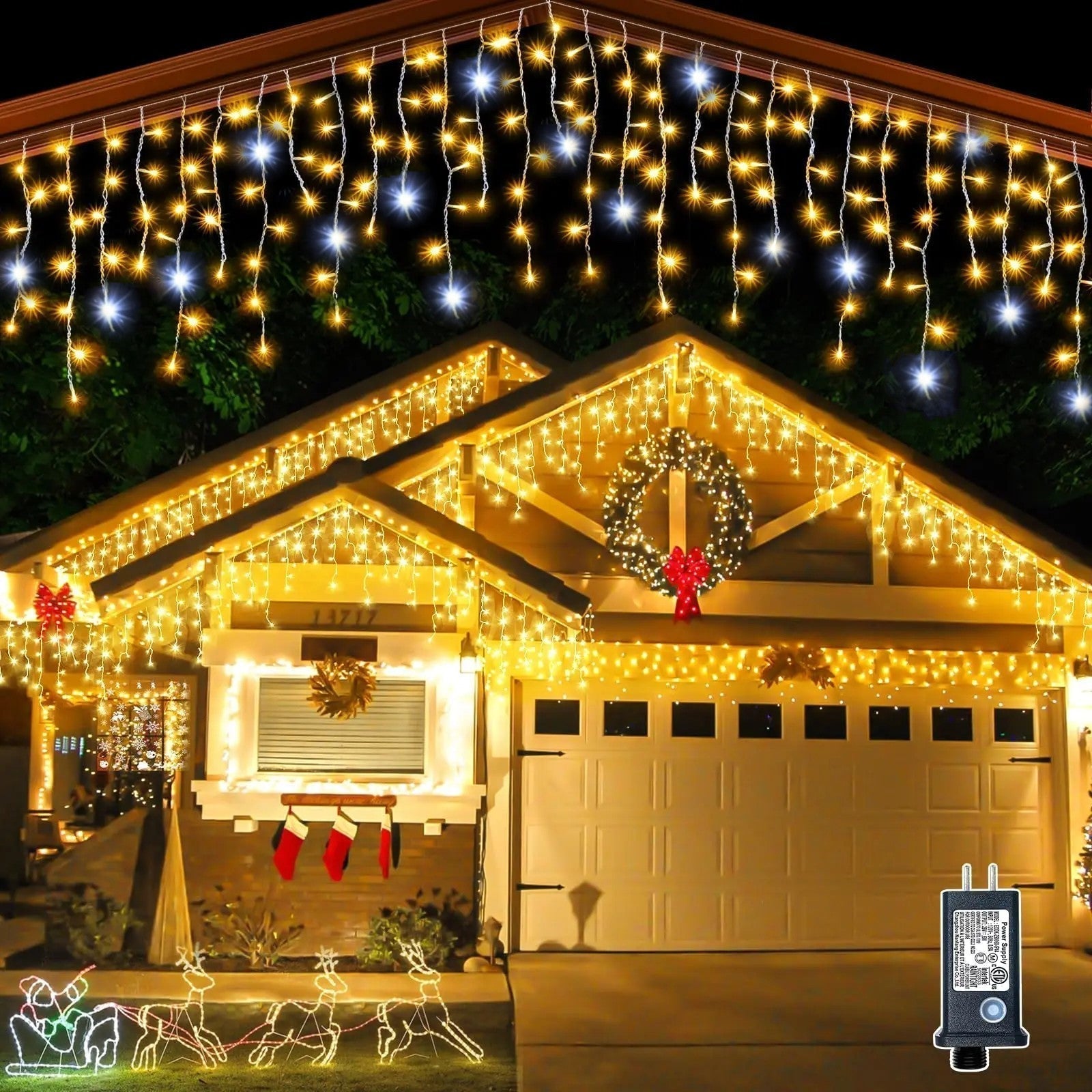Cortina de Luces LED de 4 m con Luz Cálida e Impermeable IP44 - Ideal para Bodas y Celebraciones