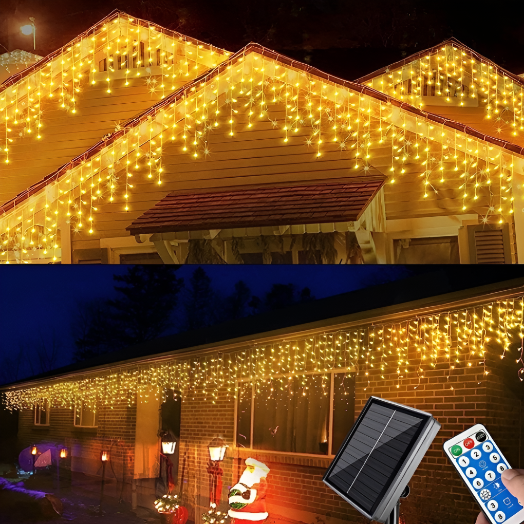 Cortina de luces para exterior (sin enchufe)