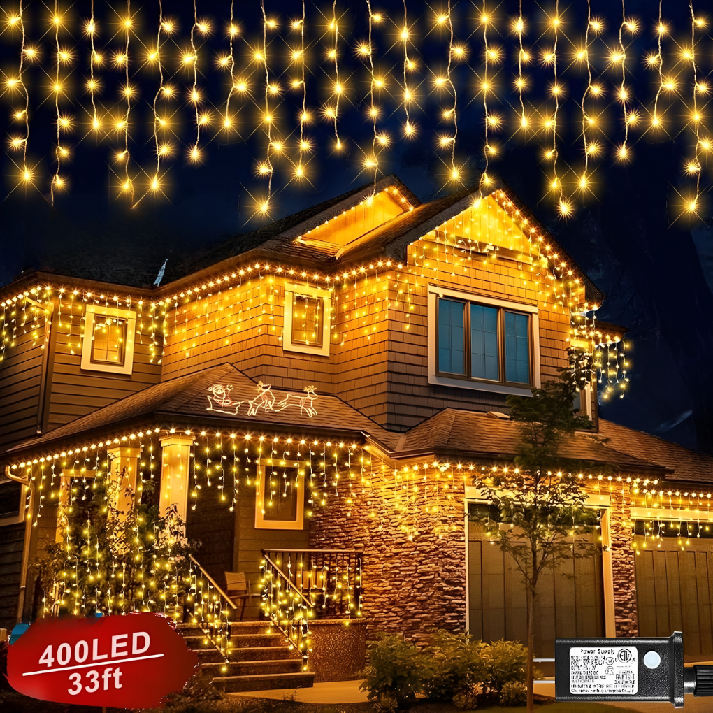 Cortina de luces para exterior (sin enchufe)
