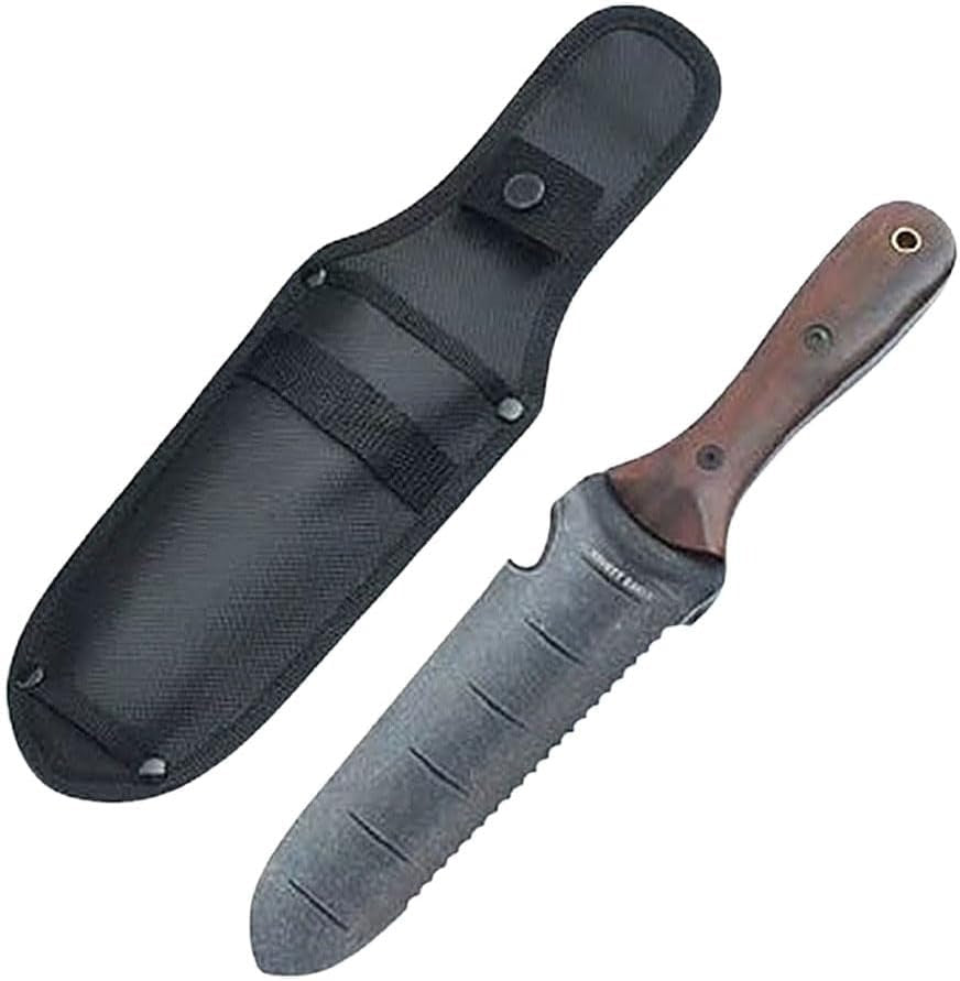 Cuchillo de Jardinería Hori Clásico de Acero Inoxidable y Mango de Nogal