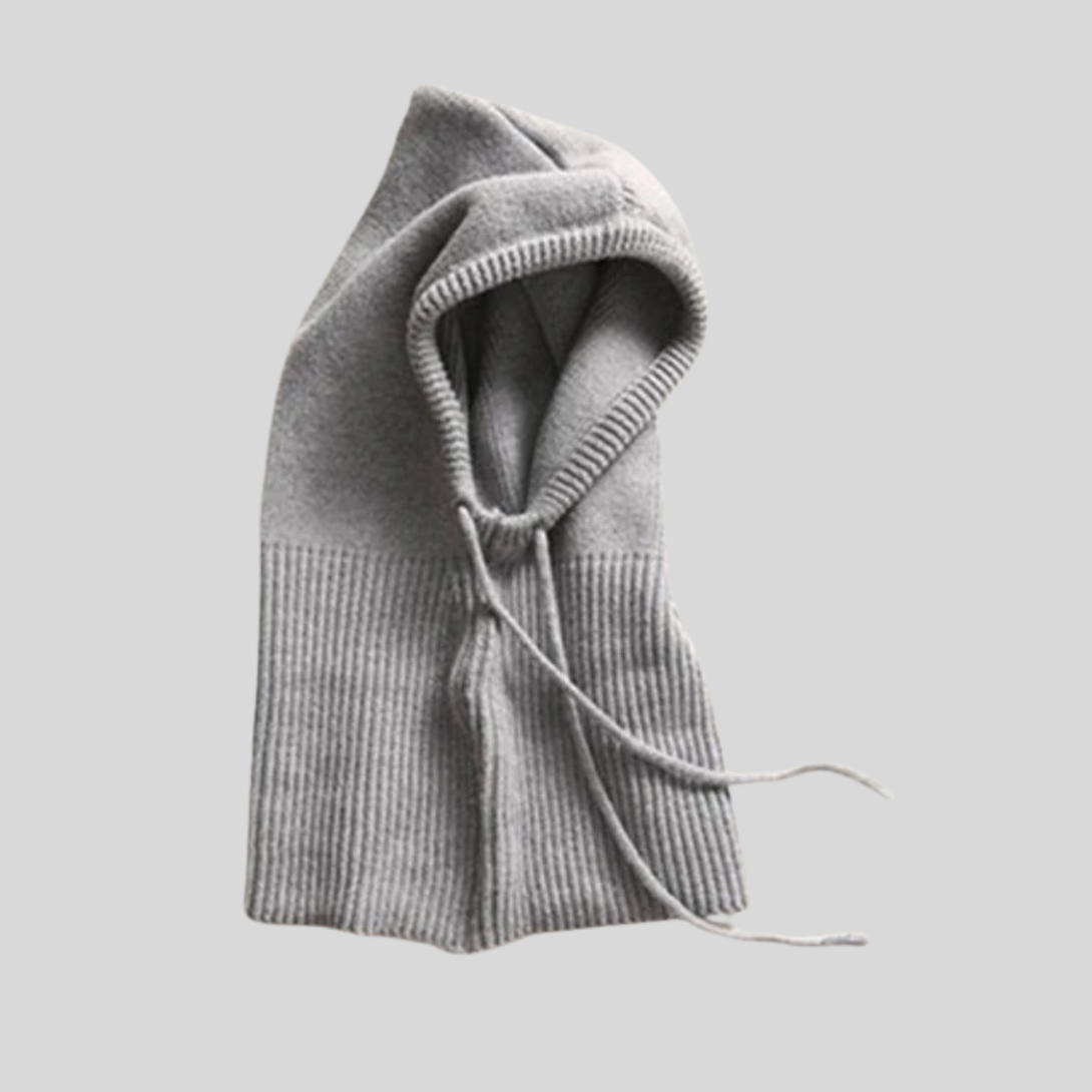 Calentador de cuello de punto de invierno con capucha