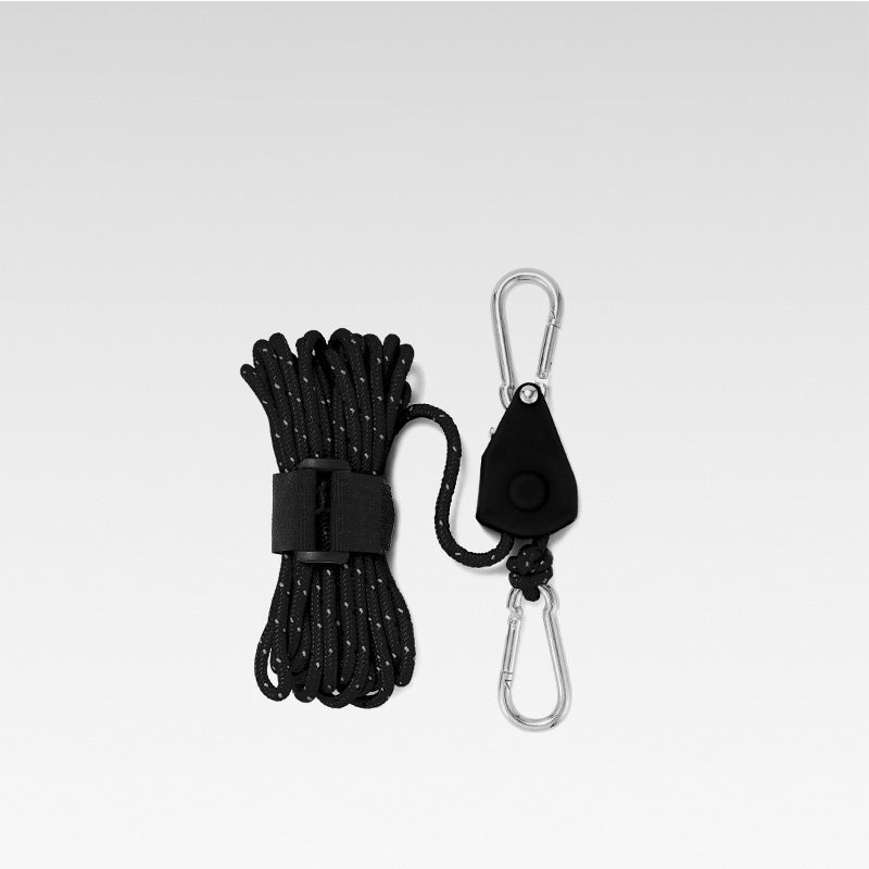 Cuerda de camping portátil y ajustable - Reflectante y duradera