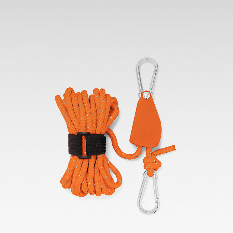 Cuerda de camping portátil y ajustable - Reflectante y duradera