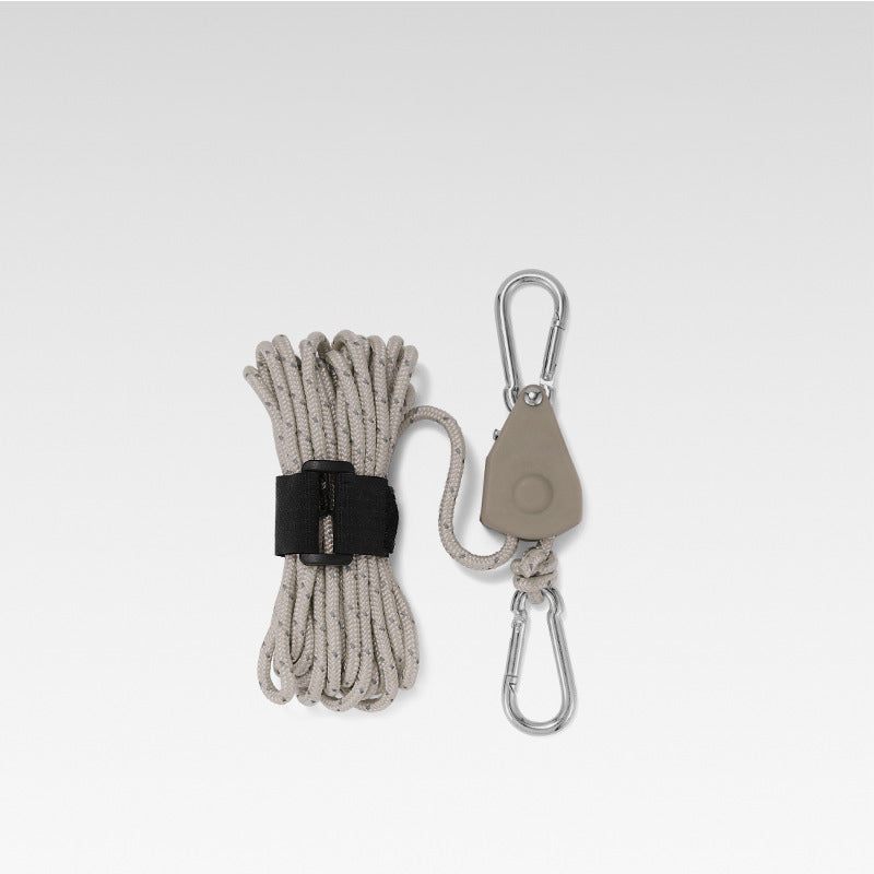 Cuerda de camping portátil y ajustable - Reflectante y duradera