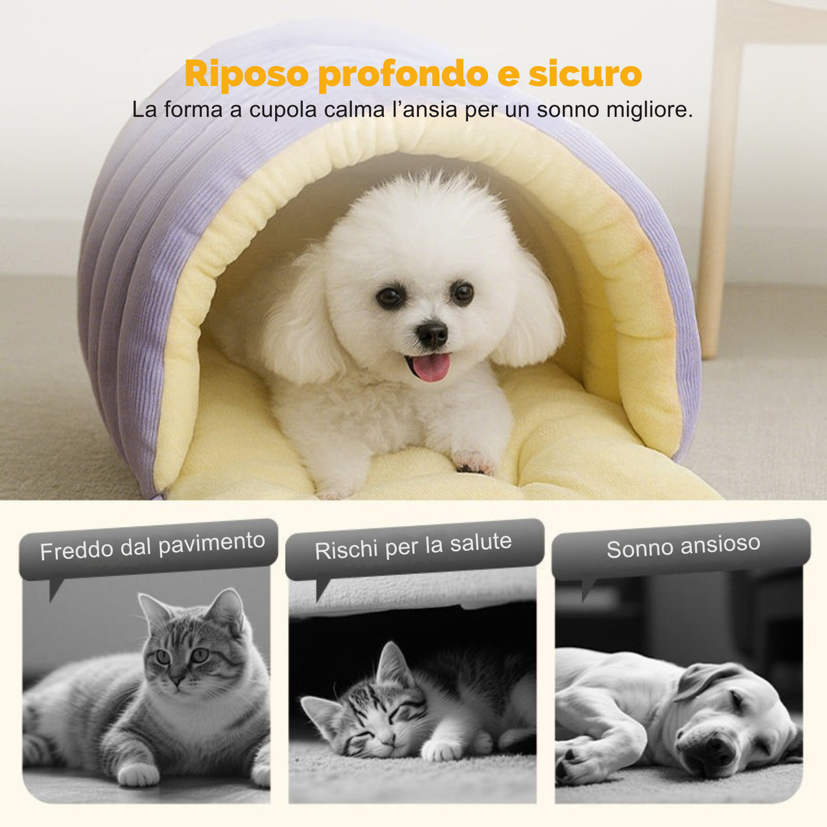 Cueva supersuave de lujo para mascotas