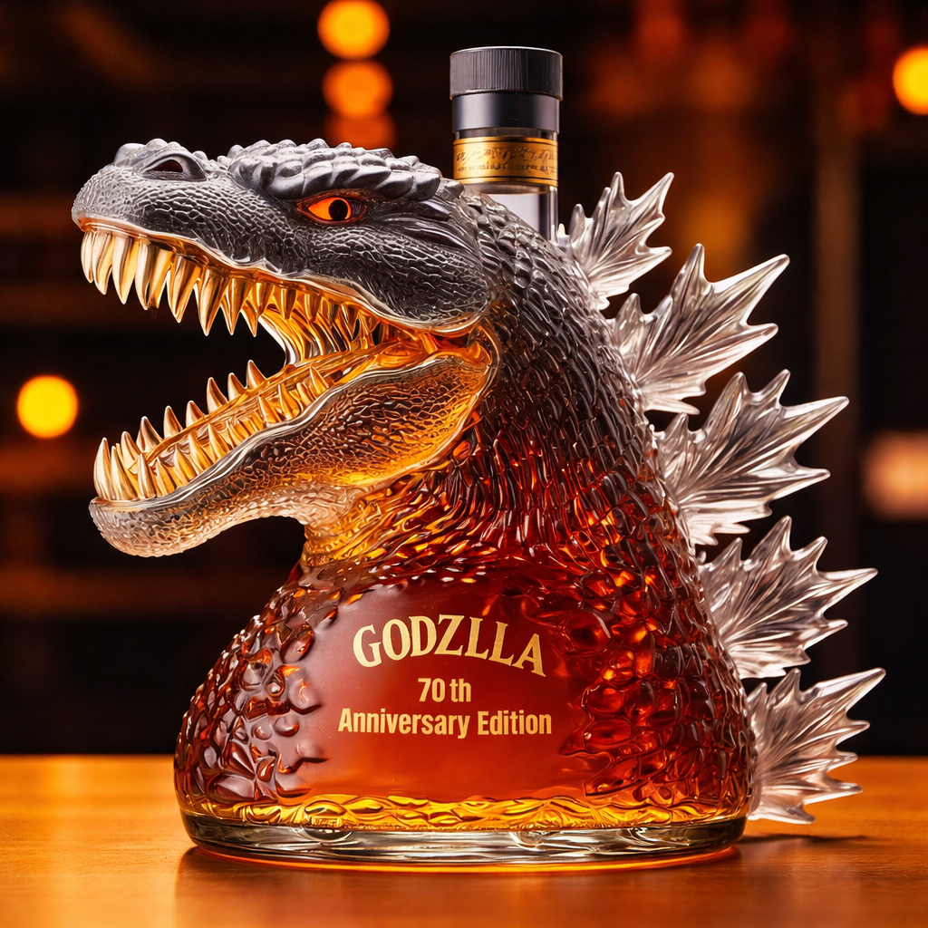 Decantador de Whisky con Forma de Monstruo, Botella de Vidrio para Decoración de Bar