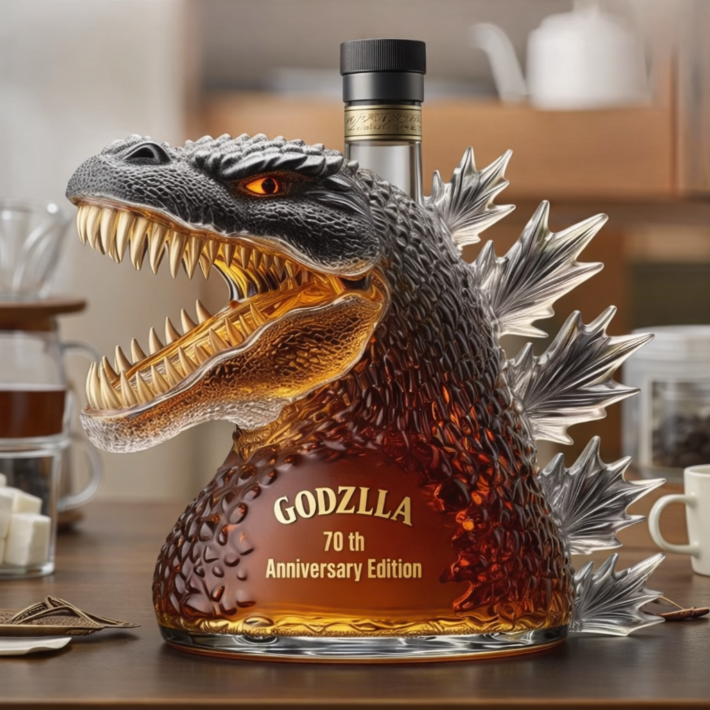 Decantador de Whisky con Forma de Monstruo, Botella de Vidrio para Decoración de Bar