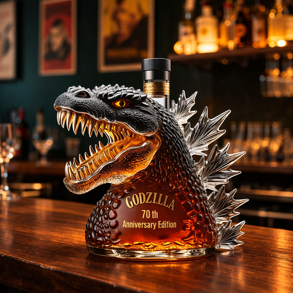 Decantador de Whisky con Forma de Monstruo, Botella de Vidrio para Decoración de Bar