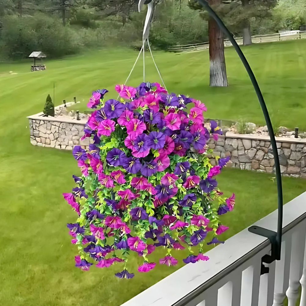 Decoración artificial colgante con flores de gloria de la mañana