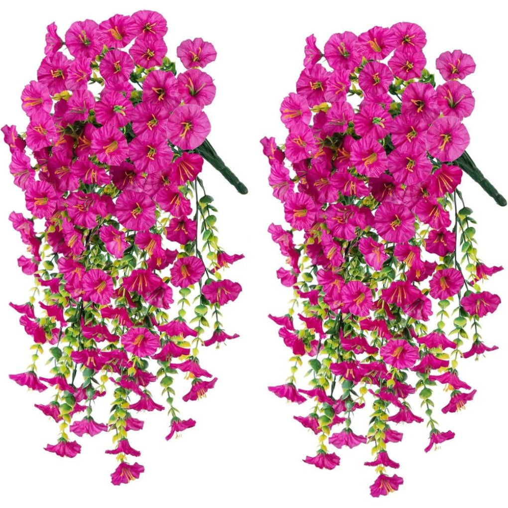Decoración artificial colgante con flores de gloria de la mañana