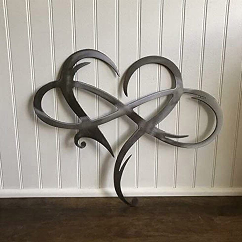 Decoración de pared Amor Eterno de acero inoxidable para el hogar