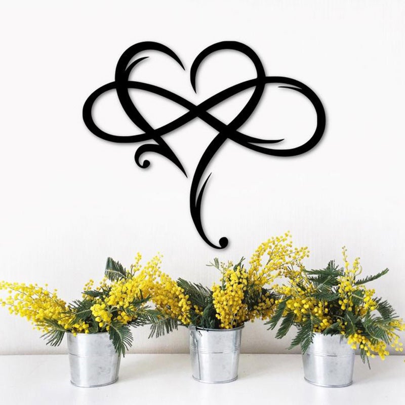 Decoración de pared Amor Eterno de acero inoxidable para el hogar