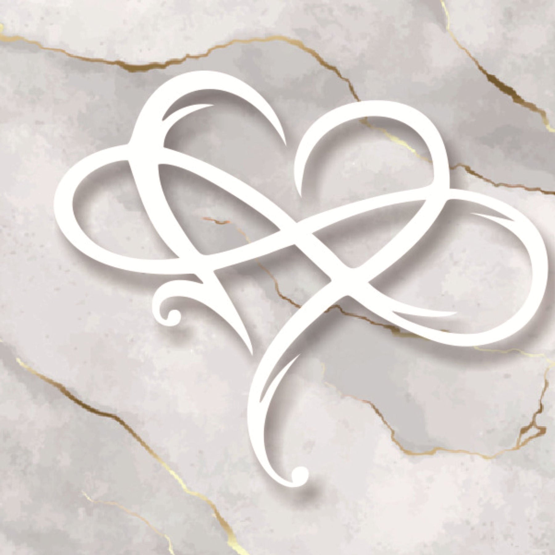 Decoración de pared Amor Eterno de acero inoxidable para el hogar