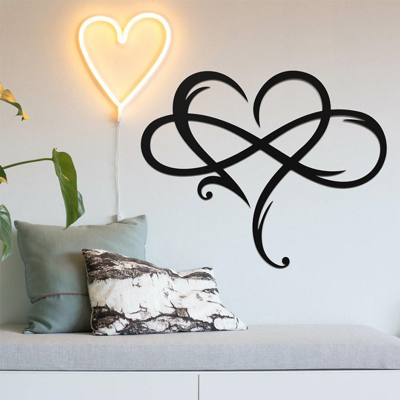 Decoración de pared Amor Eterno de acero inoxidable para el hogar