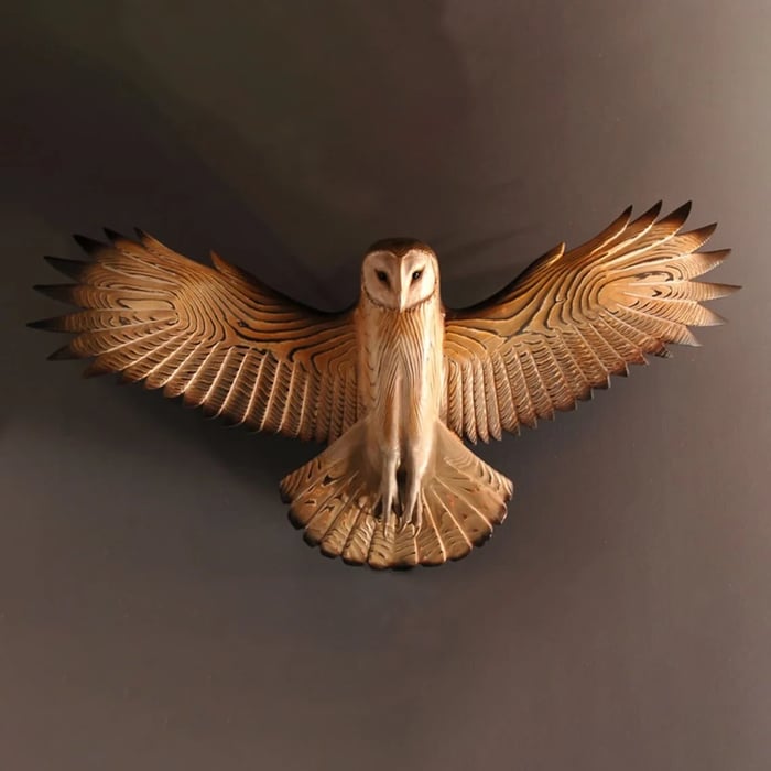 Decoración de pared de madera - Búho Majestic