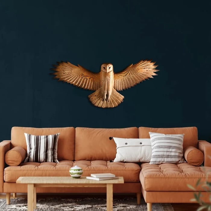 Decoración de pared de madera - Búho Majestic