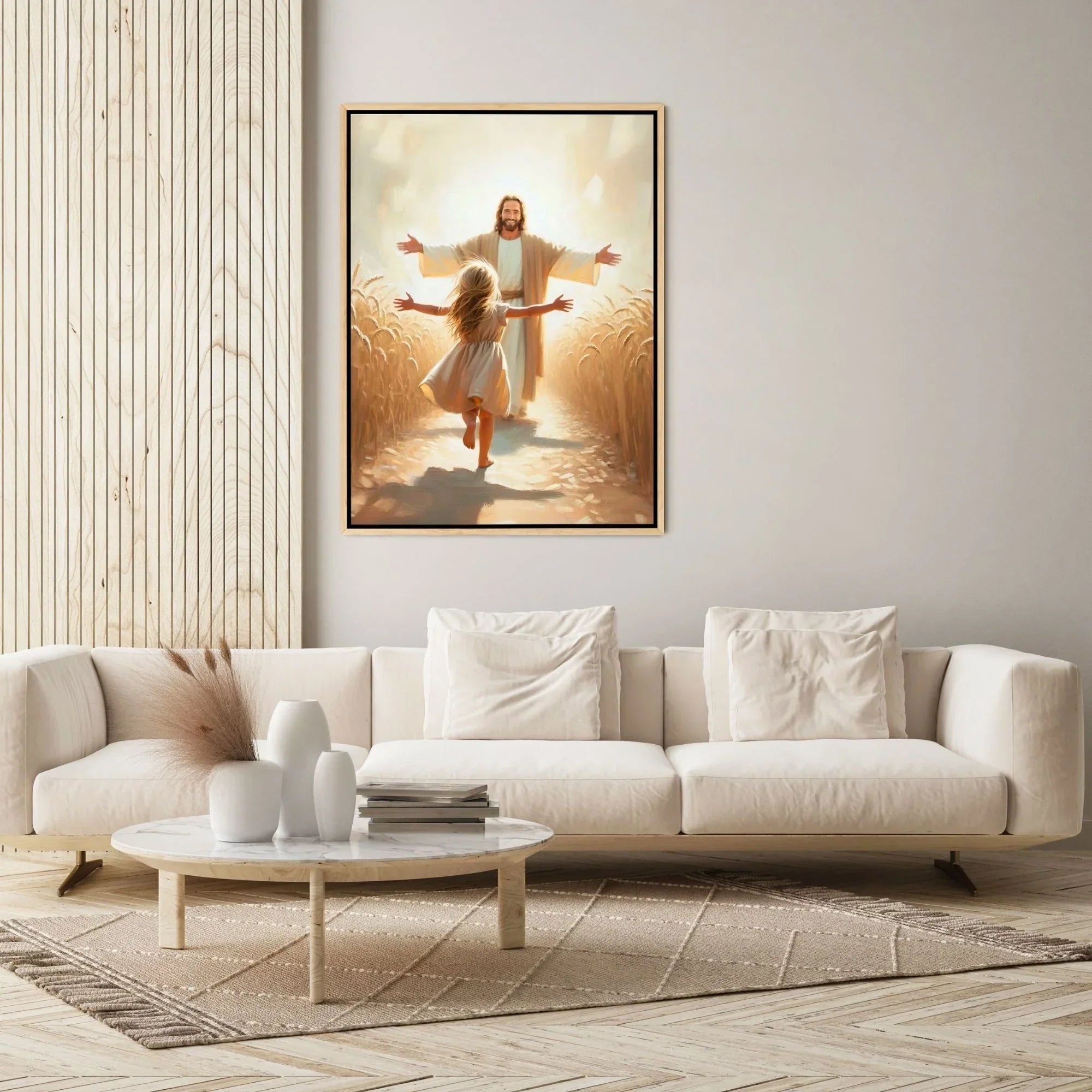 Decoración de pared en lienzo cristiana Un salto de fe
