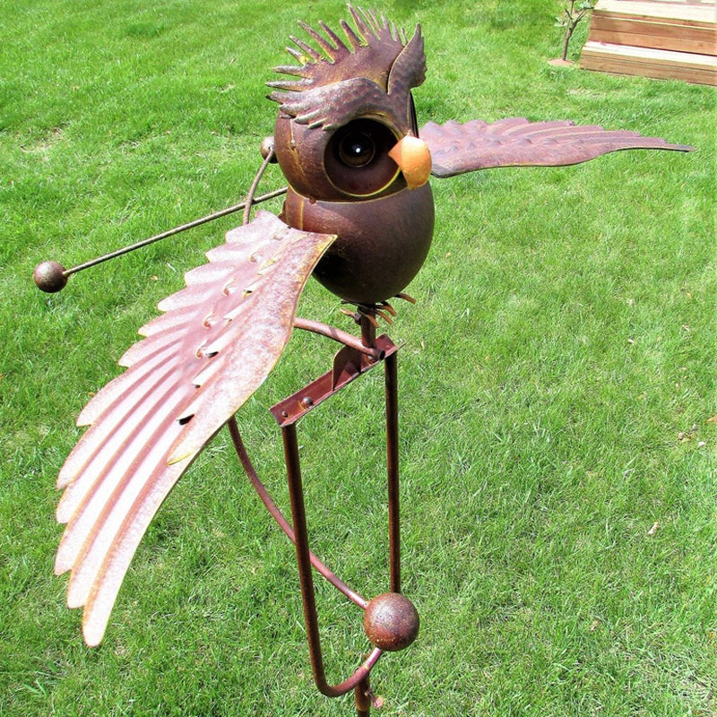 Decoración de patio con pájaro artístico para jardín